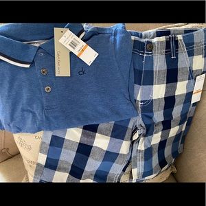 Boys Calvin Klein Short Set NWT Size 7
